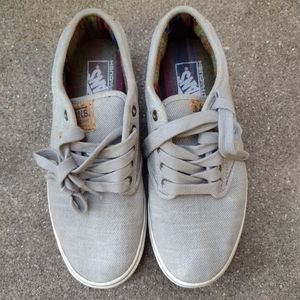 Van's fat tongue men's 8 dove gray sneakers shoes Era 59 Ultracush cork trim